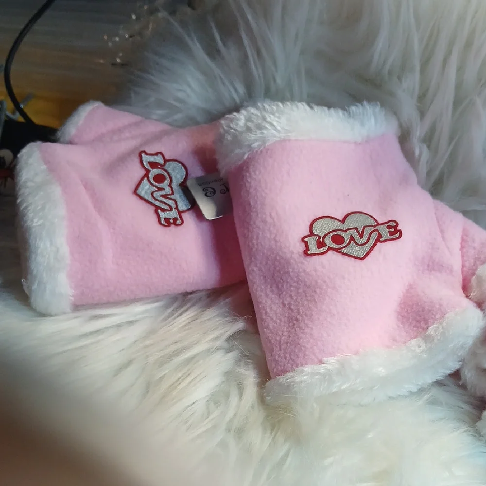 Cozy Love Mittens for Kids -2 Pink, 1 Blue, 1 Tan Set 4